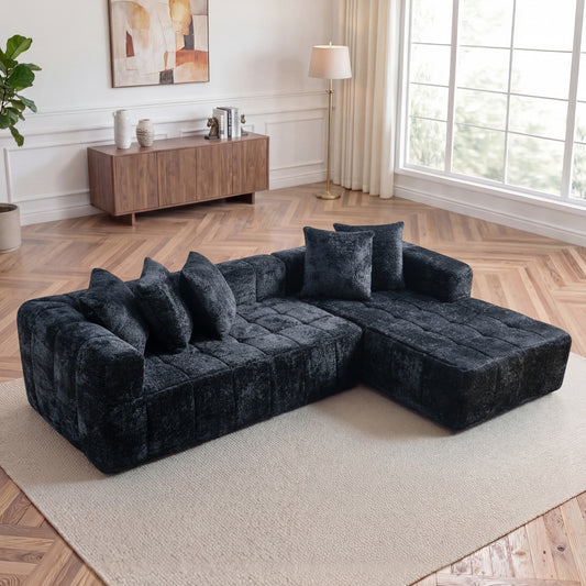 L-Shaped Upholstered Sectional Couch